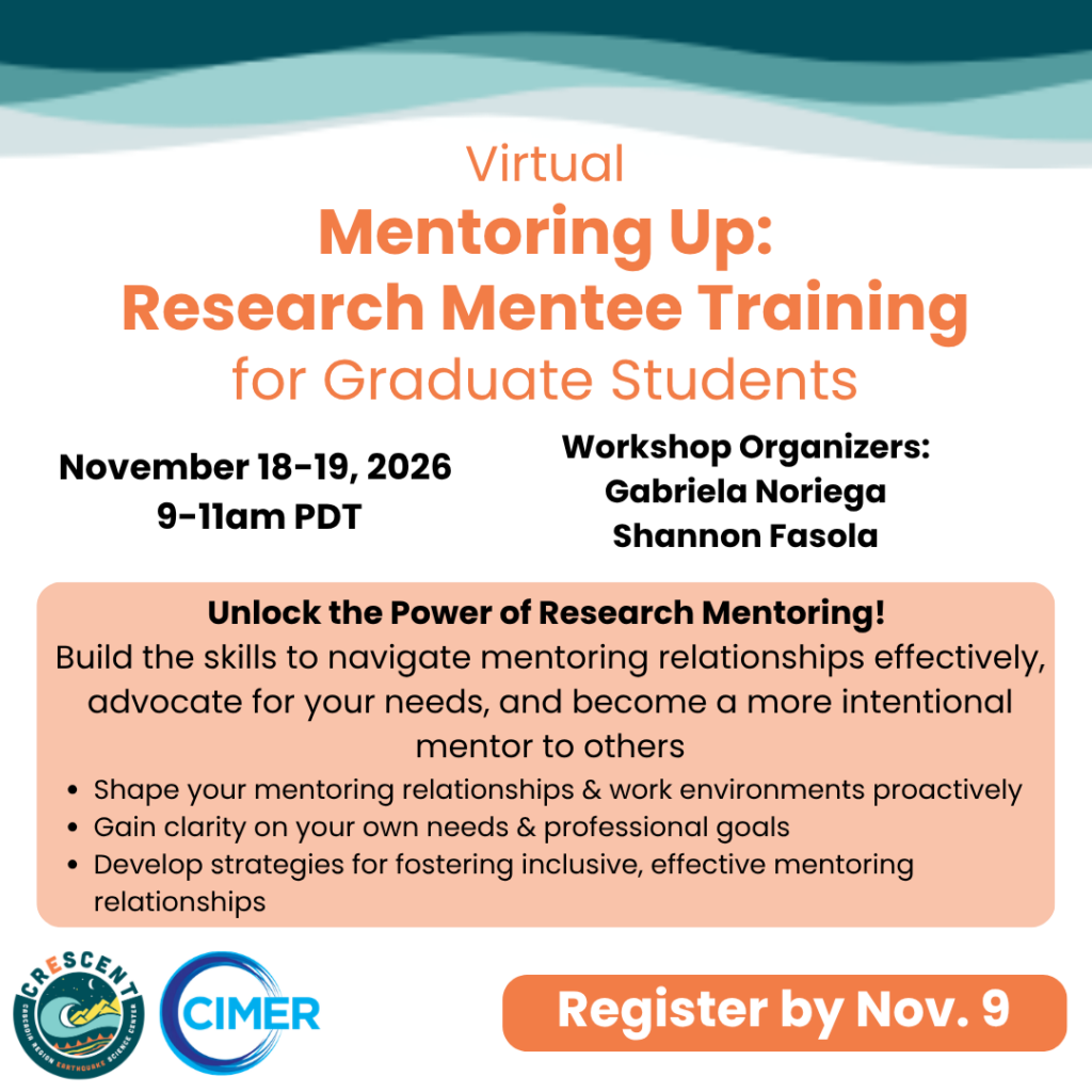 CIMER Mentee Training Fall26